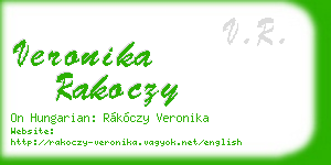 veronika rakoczy business card