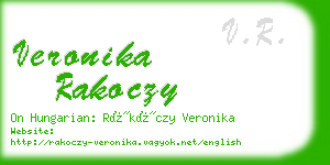 veronika rakoczy business card